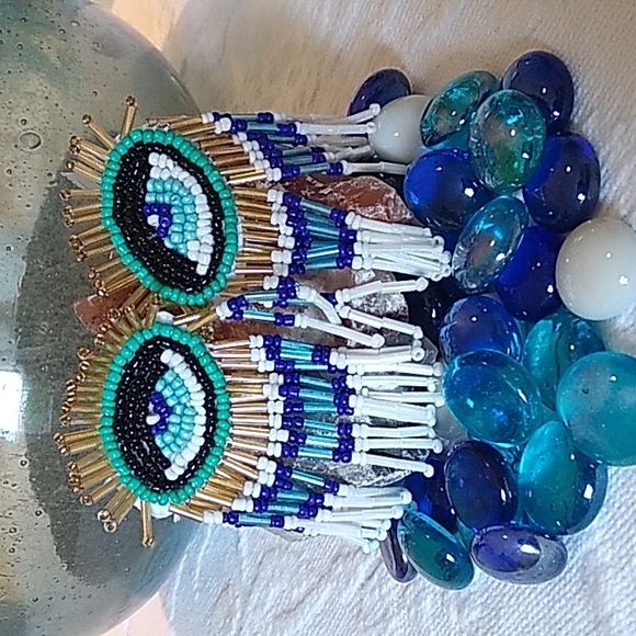 Boutique Jewelry - 🎉 HP Evil Eye Seed Bead Earrings HOST PIC‼️2021